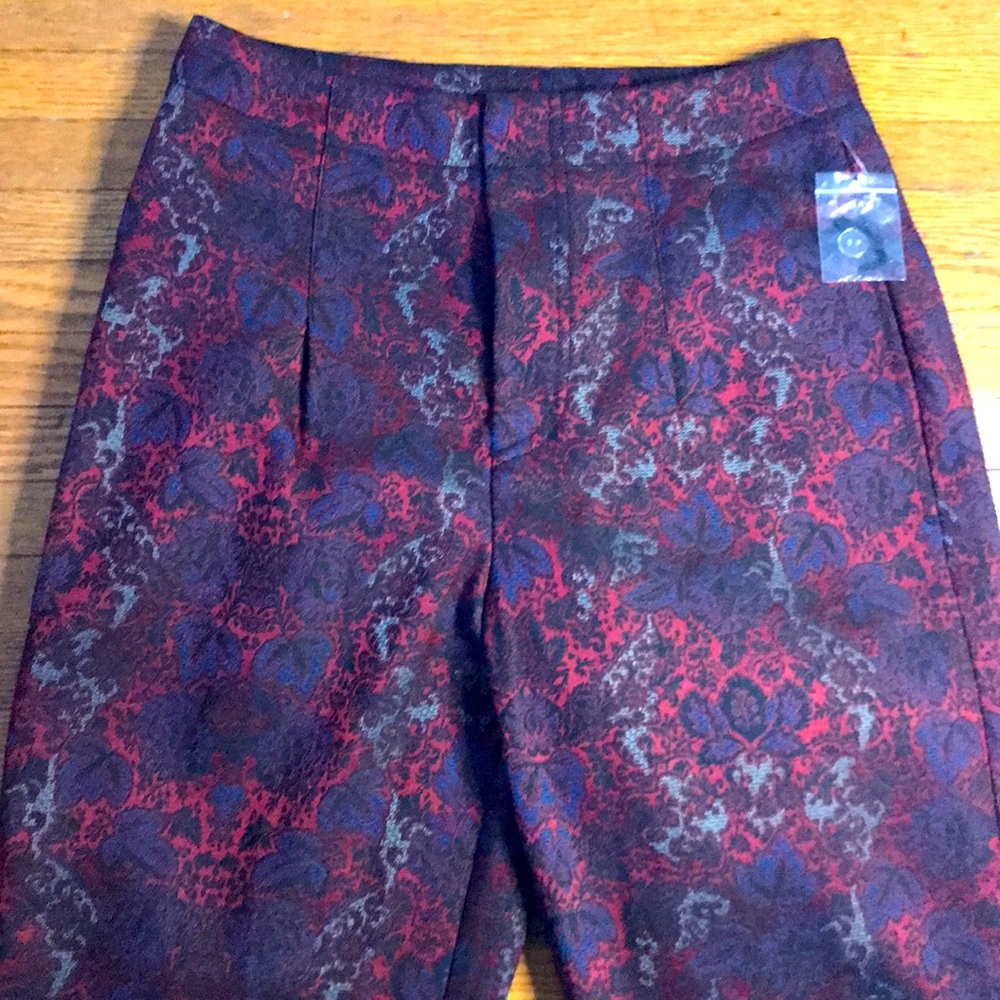 NWOT Free People Tapestry Carpet Cigarette Pants